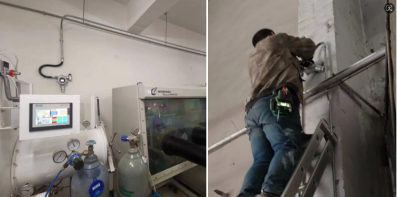 逸云天氣體檢測(cè)儀安裝現(xiàn)場