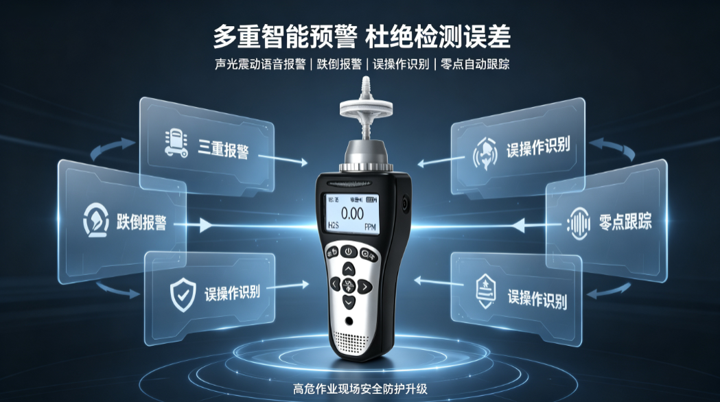 工況靈活適配、多重安全防護(hù)，BTYQ-MS104K-L便攜式氣體檢測(cè)儀，有限空間作業(yè)檢測(cè)優(yōu)選