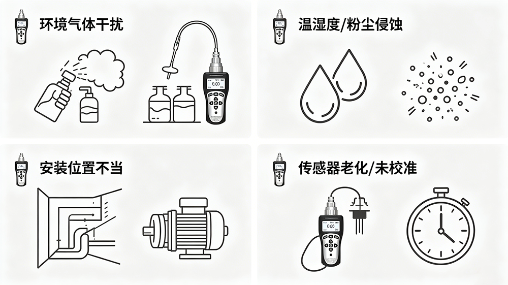 氣體檢測儀頻繁誤報警是什么原因，該怎么解決？