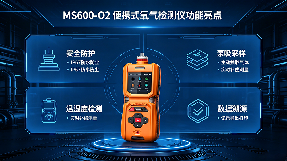 受限空間作業(yè)安全保障，逸云天MS600-O2便攜式氧氣檢測儀應(yīng)用解析